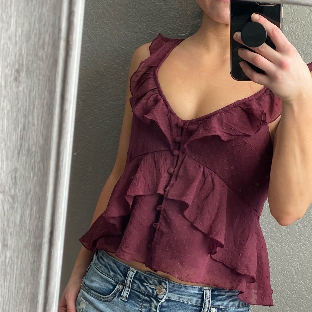 Maroon Blouse from A&F- XS
